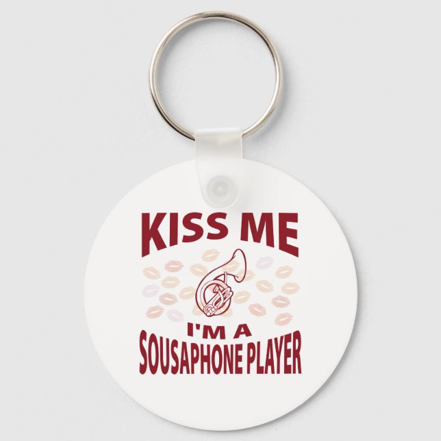 Kiss Me I'm A Sousaphone Player Key Ring (Front)