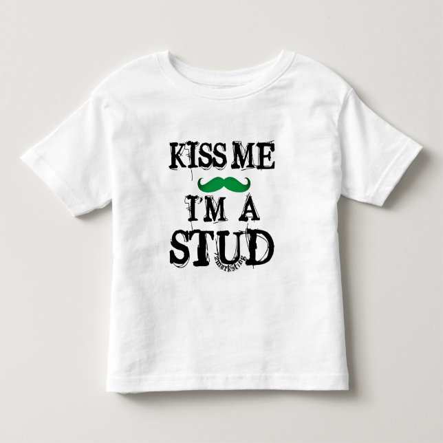 Kiss me I'm a Stud St. Patrick Paddy's Day Boy Top (Front)
