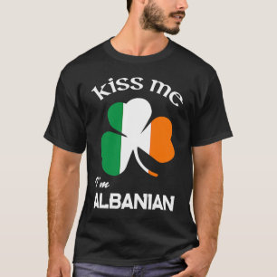 Kiss Me I'm Albanian Shamrock Albania St Patrick's T-Shirt