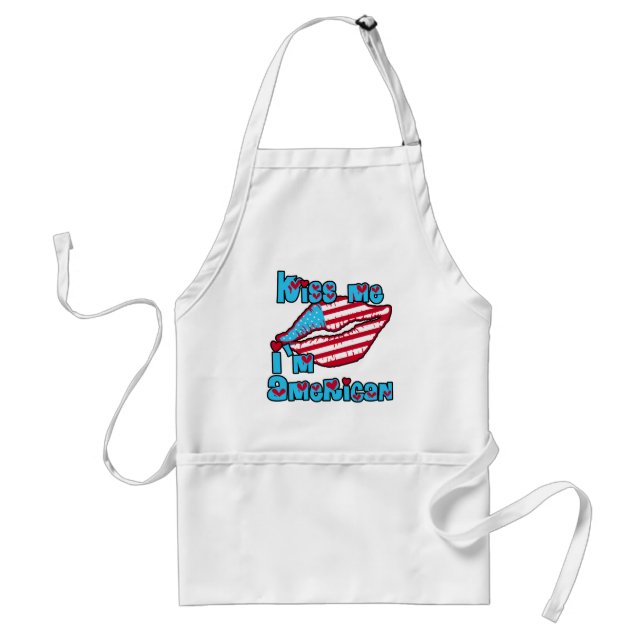 Kiss Me I'm American Products Standard Apron (Front)