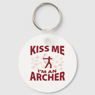 Kiss Me I'm An Archer Key Ring
