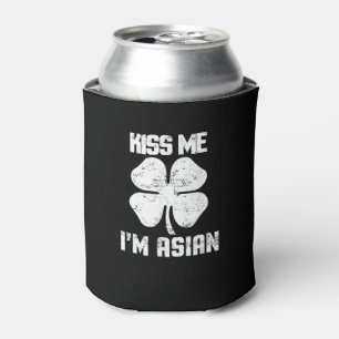 Kiss Me Im Asian Shirt St. Patricks Day Clothes Me Can Cooler