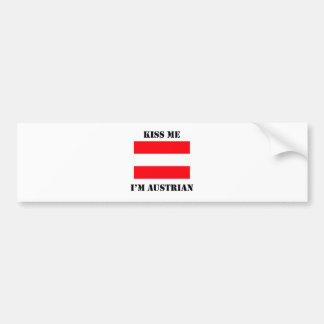 Kiss Me I'm Austrian Bumper Sticker