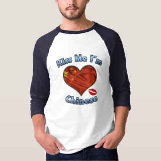 Kiss Me I'm Chinese Flag T-Shirt