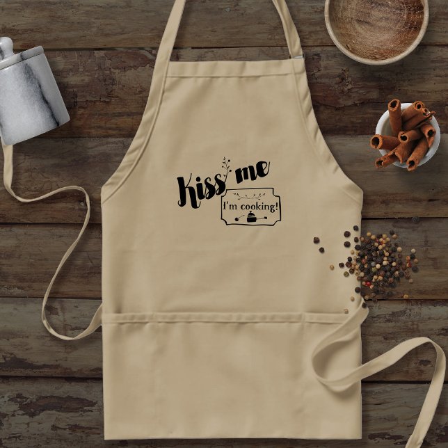 Kiss me, I'm cooking Standard Apron (Creator Uploaded)