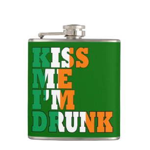 Kiss me I'm drunk Hip Flask