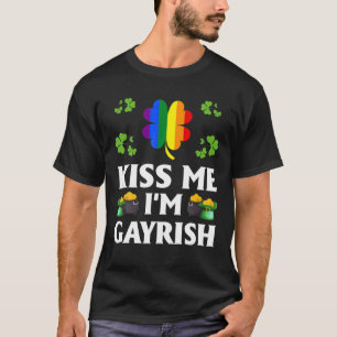 Kiss Me I'm Gayrish Gay LGBT Pride Funny St Patric T-Shirt