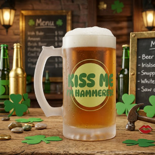 Kiss Me I'm Hammered! Frosted Mug