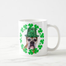 Kiss me I'm Irish Boxer Dog mug