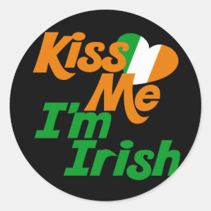 Kiss me Im Irish Classic Round Sticker