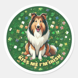 Kiss Me I'm Irish Classic Round Sticker