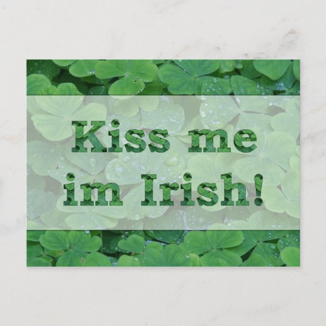Kiss me im Irish Collection Holiday Postcard (Front)