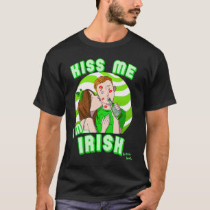 Kiss Me I'm Irish Couple  St Patricks Day T-Shirt