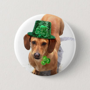 Kiss me I'm Irish Dachshund 6 Cm Round Badge