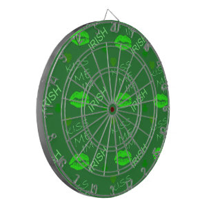 Kiss Me Im Irish Dartboard
