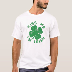 Kiss Me I'm Irish Funny Saint Patrick Day Womens T-Shirt