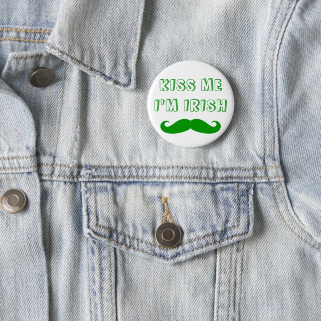 Kiss Me I'm Irish funny St Patricks Day buttons (In Situ)