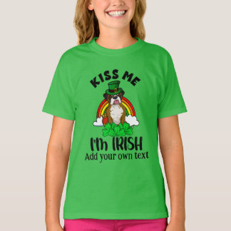 Kiss Me I'm Irish, Funny St. Patrick's Day Puppy T-Shirt