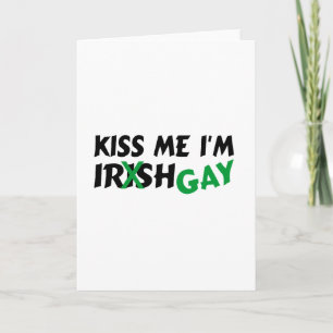 Kiss Me Im Irish Gay Card