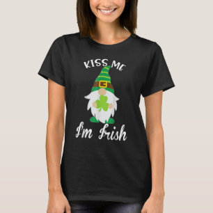 Kiss Me I'm Irish Gnome Shamrock C Saint Patrick D T-Shirt