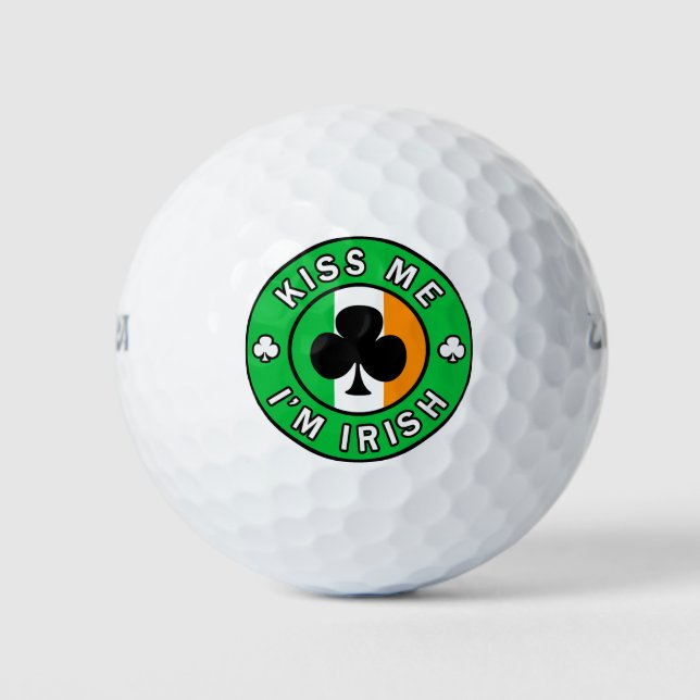 Kiss Me I'm Irish Golf Balls (Front)