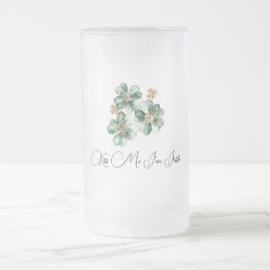 Kiss Me I'm Irish Green Gold St. Patrick's Day Frosted Glass Beer Mug