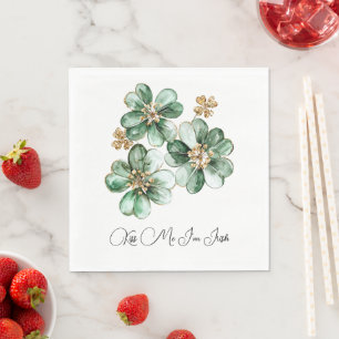 Kiss Me I'm Irish Green Gold St. Patrick's Day   Napkin