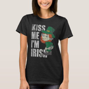Kiss Me I'm Irish Leprechaun Hat Happy Saint Patri T-Shirt