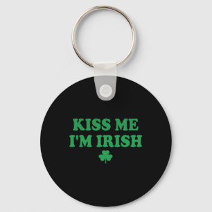 Kiss Me I'm Irish Leprechaun St Patricks Day Key Ring