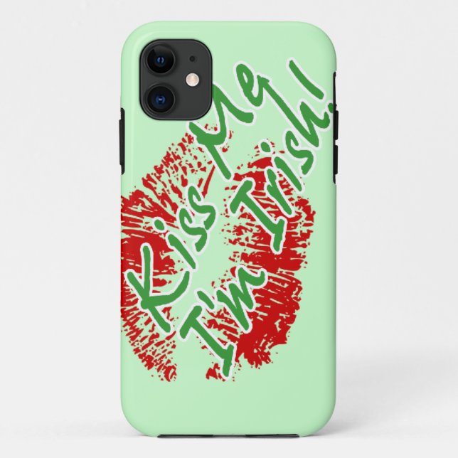 Kiss Me I'm Irish Lips Customisable iPhone 5 case (Back)