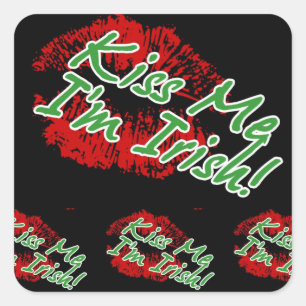 Kiss me I'm Irish Lips Stickers