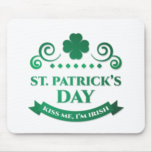 kiss me i'm irish mouse mat