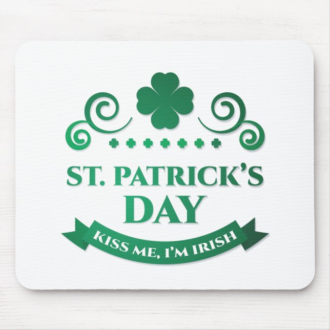 kiss me i'm irish mouse mat (Front)