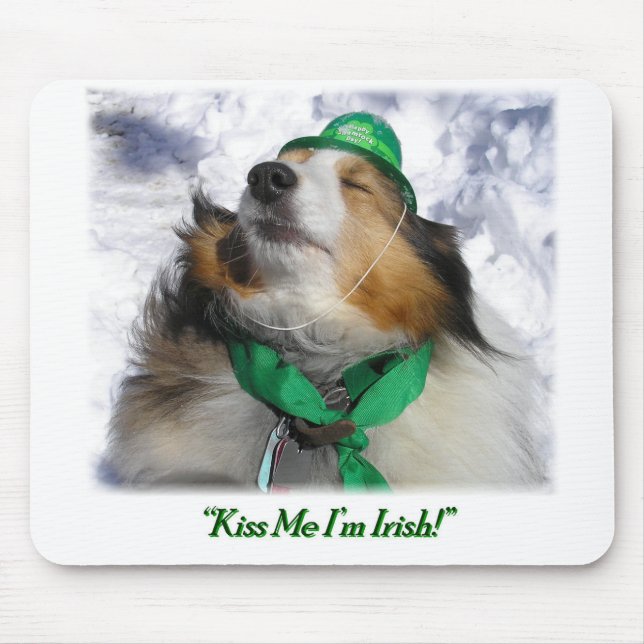 Kiss Me I'm Irish! Mouse Mat (Front)