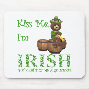 KISS ME I'M IRISH MOUSE MAT