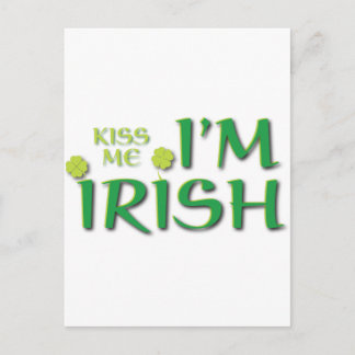 Kiss Me Im Irish Postcard