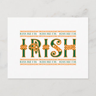 Kiss Me I'm Irish Postcard