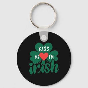 Kiss Me Im Irish Shamrock St Patricks Day 1 Key Ring