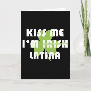 Kiss Me Im Irish Shamrock St Patricks Day Card