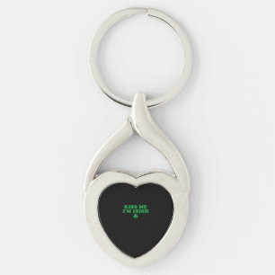 Kiss Me I'm Irish Shamrock, St Patricks Day For Me Key Ring