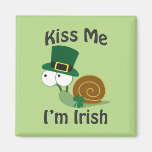 Kiss Me I'm Irish Snail Magnet