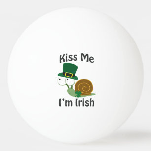 Kiss Me I'm Irish Snail Ping Pong Ball