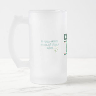 Kiss Me I'm Irish St Paddy's Day Frosted Glass Beer Mug
