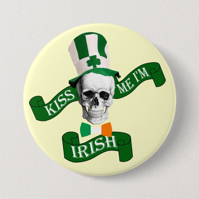 Kiss me I'm Irish St Patrick's day 7.5 Cm Round Badge (Front)