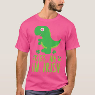 Kiss Me I'M Irish 	 St. Patrick'S Day Cute Dinosau T-Shirt