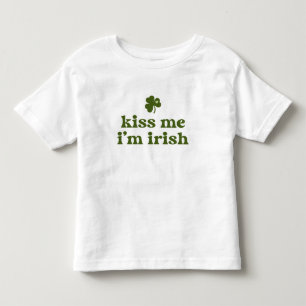 Kiss Me I'm Irish St. Patrick's Day Green Shamrock Toddler T-Shirt