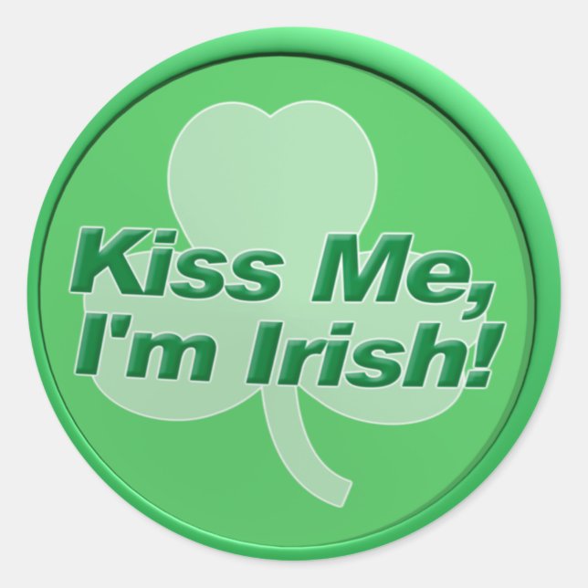 Kiss me I'm Irish stickers (Front)