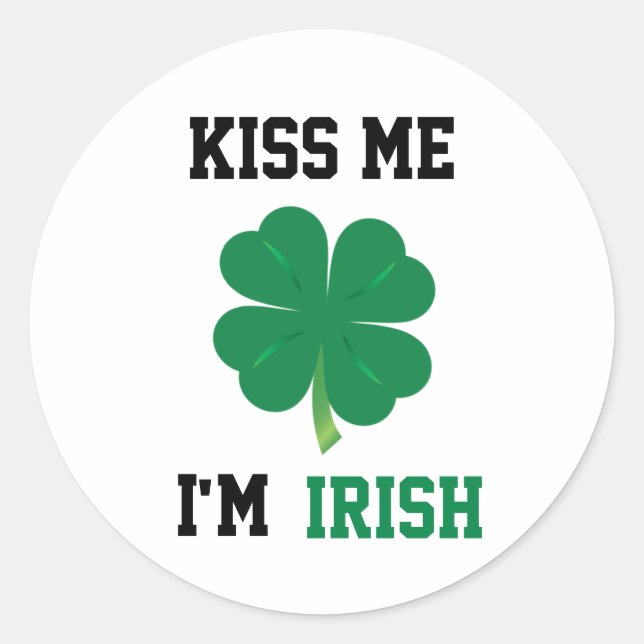 Kiss Me I'm Irish Stickers (Front)