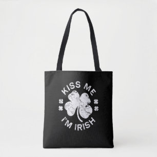 Kiss Me I'm Irish T-Shirt Saint Patrick Day Shirt Tote Bag