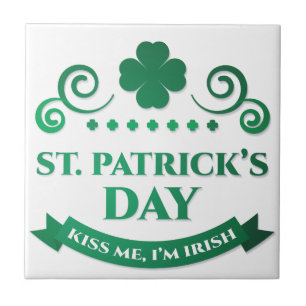 kiss me i'm irish tile